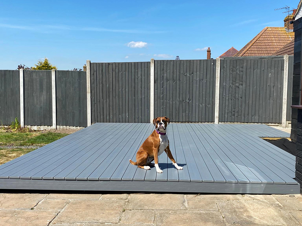 AliDeck non-combustible aluminium metal decking the safe choice for dogs and pets due to heat dissipation properties