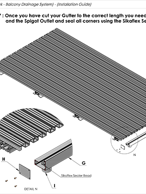 Alideck Balcony Drain System Installation Guide