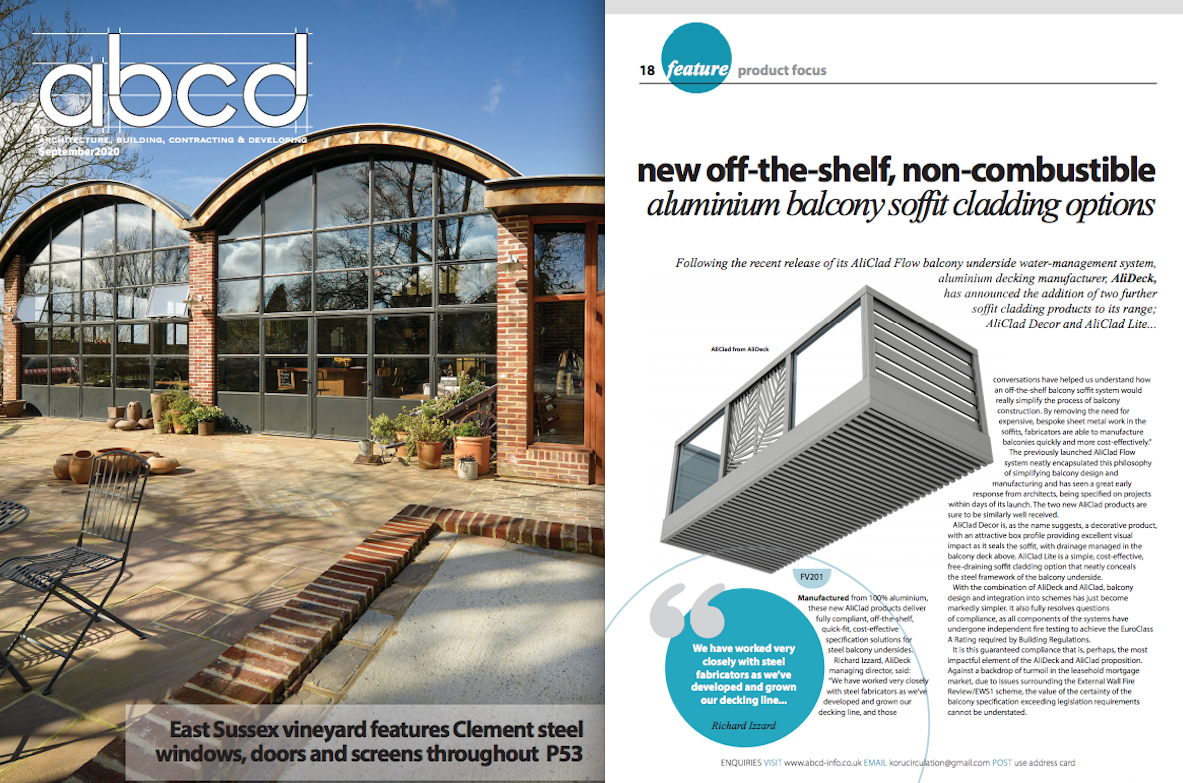 AliClad Balcony Soffit Cladding Featured In ABC&D Magazine