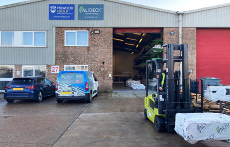 AliDeck Aluminium Decking 2021 January Delivery Rochester HQ Branded Wrap