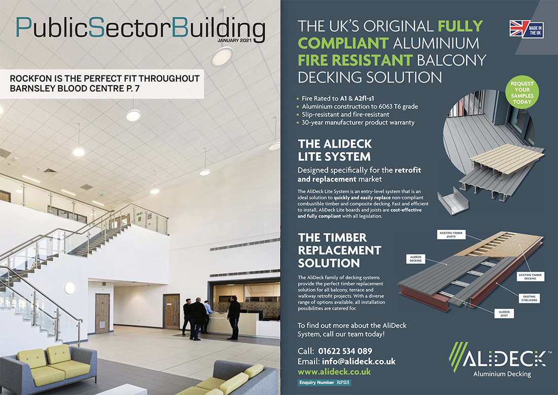 AliDeck Aluminium Decking Public Sector Building Magazine Feature