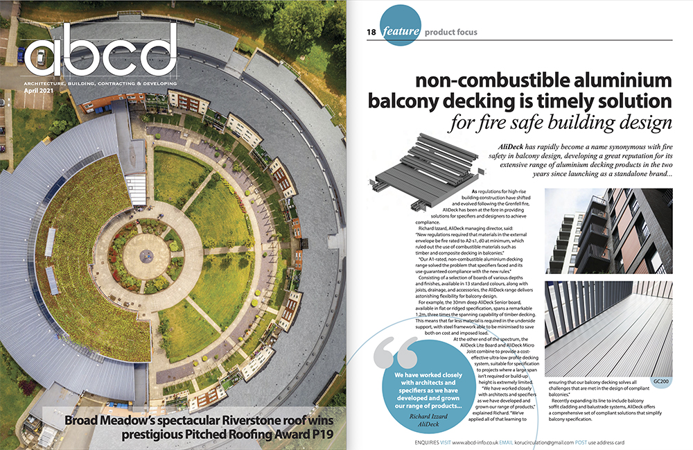 AliDeck ABCD Magazine Product Focus Decking April 2021