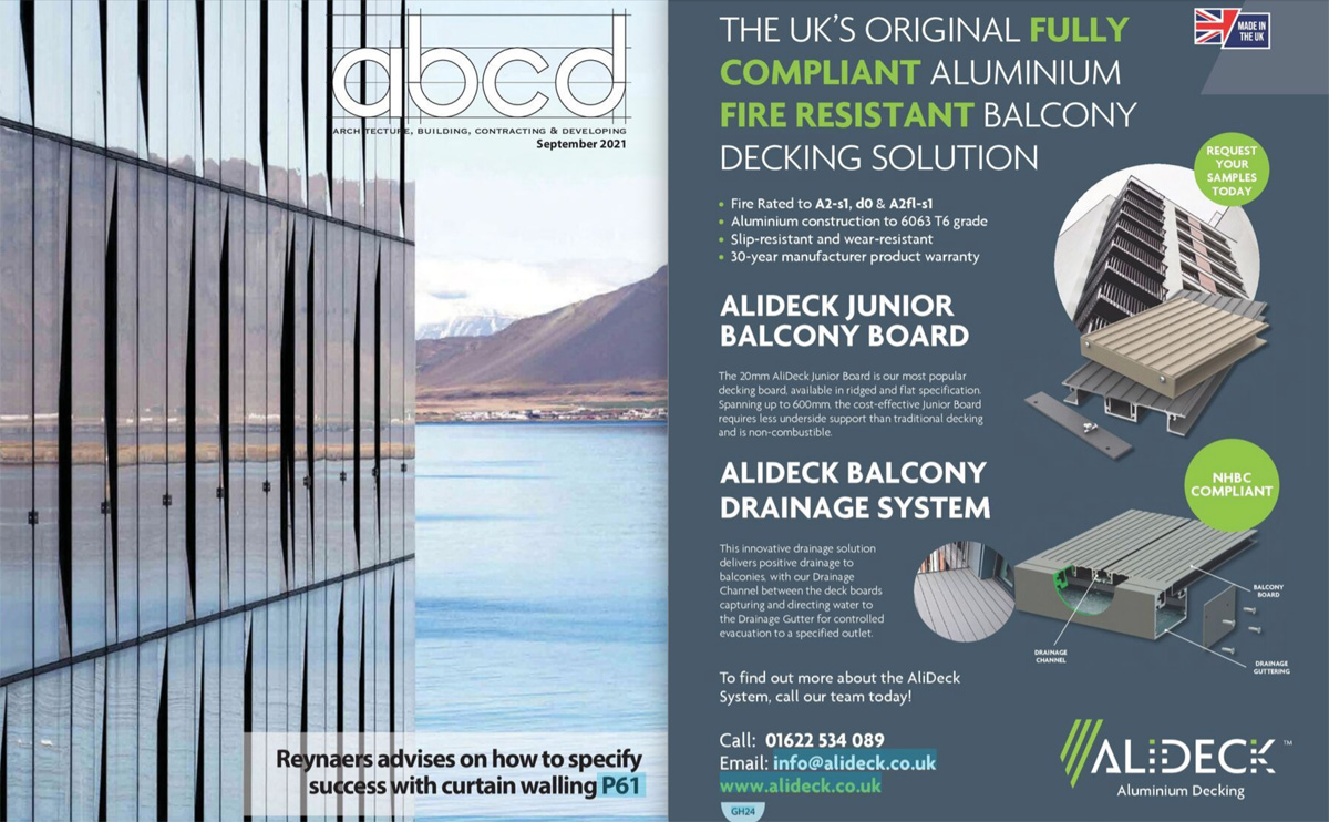 AliDeck Aluminium Decking Featured in ABCD Magazine September 2021