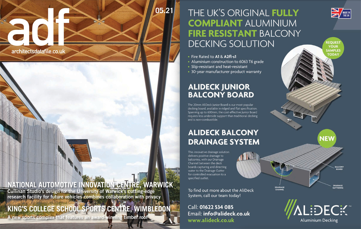 AliDeck Aluminium Decking Featured in ADF Magazine May 2021