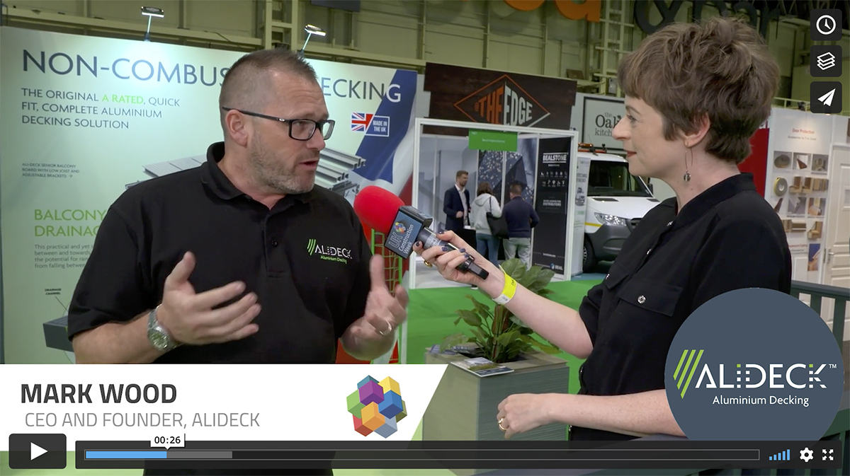 AliDeck CEO Mark gives interview on our aluminium decking and balcony component systems