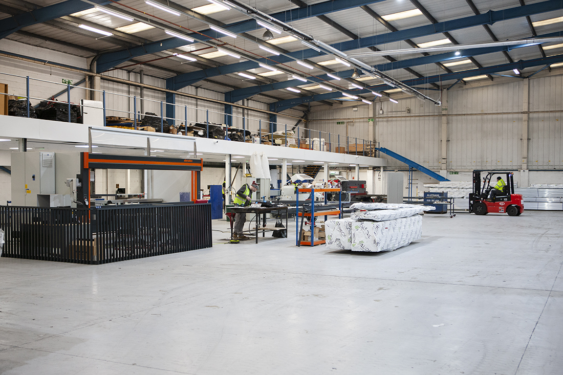 Great progress made as new AliDeck Balcony Components Factory begins production, aluminium decking, cladding and balustrades heading out to customers daily