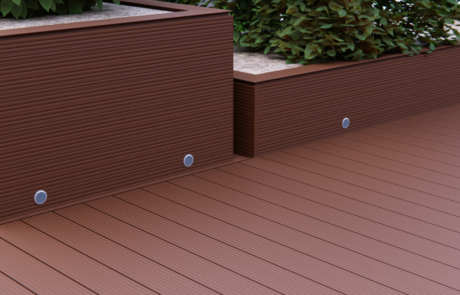 AliDeck Aluminium Metal Decking Accessories Planter Kit In Use On Roof Terrace