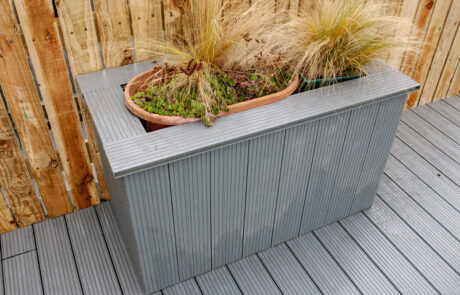 AliDeck Aluminium Metal Decking Accessories Planter Kit In Use On Roof Terrace